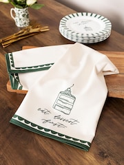 Avalon Home Green Eat Dessert First Tea Towel - Image 1 of 6