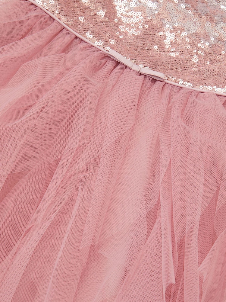 Monsoon Baby Simone Sequin Tulle Ruffle Dress - 圖片 4,共 4 Monsoon Baby Simone Sequin Tulle Ruffle Dress - 圖片 4,共 4