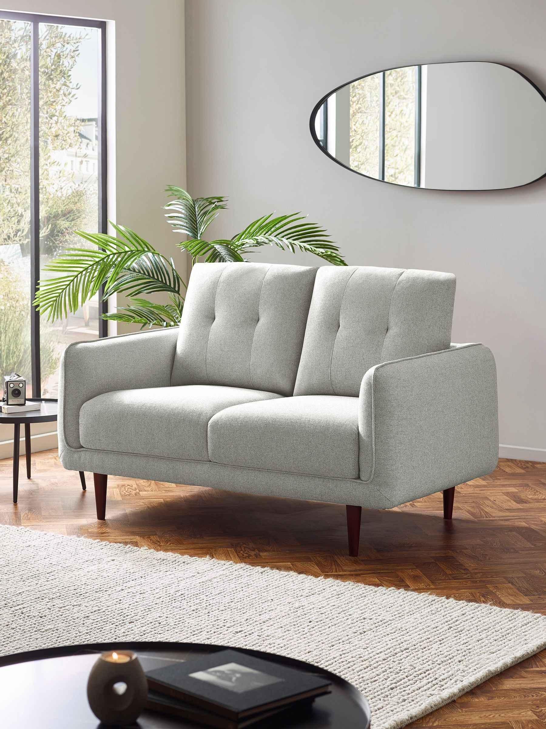 Julian Bowen Unisex Light Grey Remy Seater Fabric Sofa - Image 5