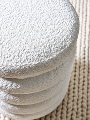 Julian Bowen Beige Boucle Hailey Upholstered Storage Stool - Image 2 of 6