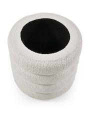 Julian Bowen Beige Boucle Hailey Upholstered Storage Stool - Image 5 of 6