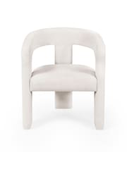 Julian Bowen Cream Elara Upholstered Chair - Image 3 of 6