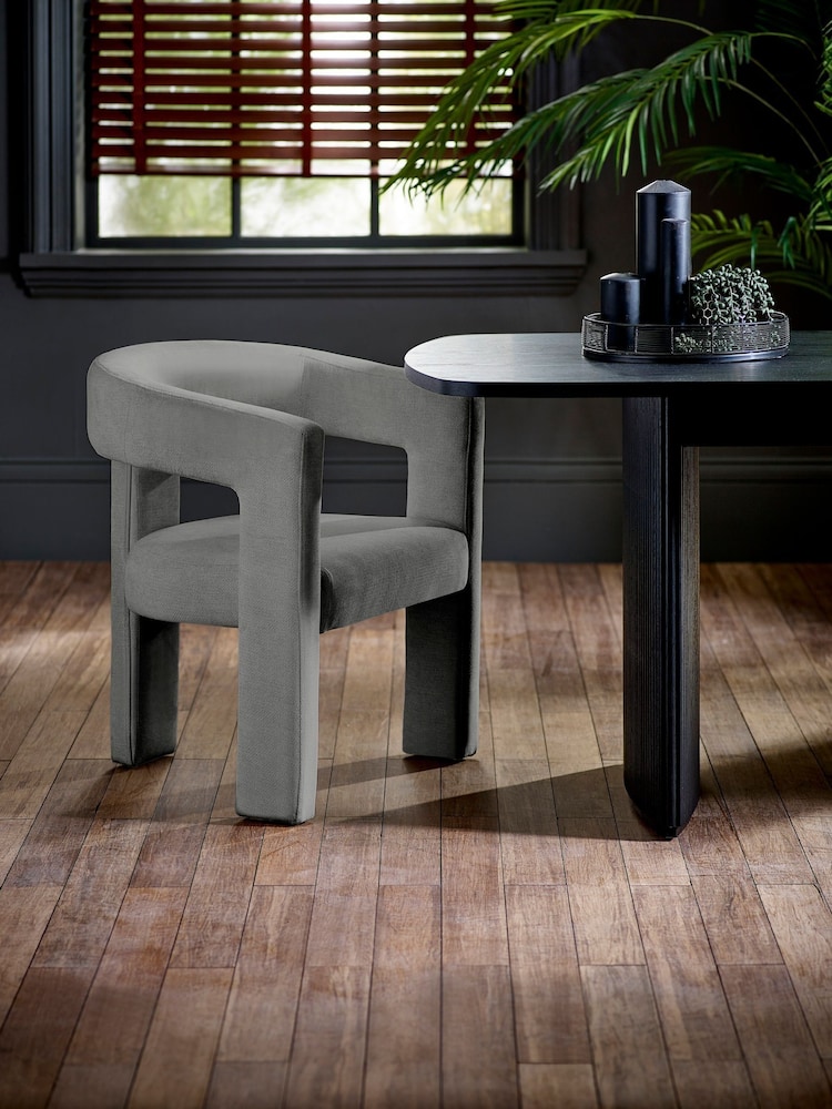Julian Bowen Grey Elara Upholstered Chair - Image 1 of 6 Julian Bowen Grey Elara Upholstered Chair - Image 1 of 6