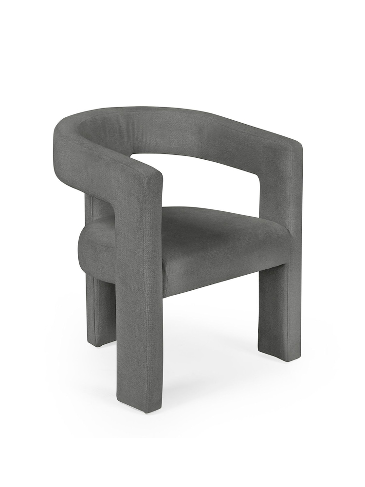 Julian Bowen Grey Elara Upholstered Chair - Image 2 of 6 Julian Bowen Grey Elara Upholstered Chair - Image 2 of 6