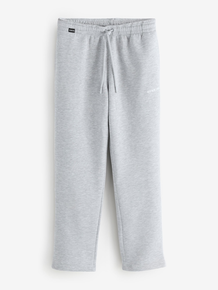Gym King Grey Fundamental Linear Straight Leg Joggers - Image 1 of 1