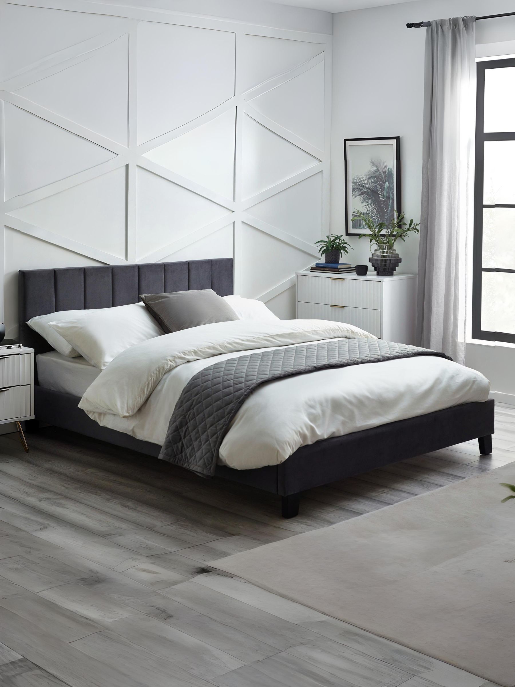 Julian Bowen Unisex Grey Rosa Bed - Image 4