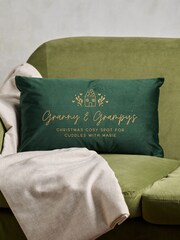 Christmas Cuddle Spot Personalised Velvet Cushion by No Ordinary Gift - Image 1 of 4