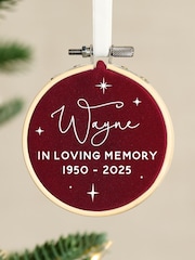 Remembrance Velvet Hoop Christmas Tree Decoration by No Ordinary Gift - Image 2 of 3