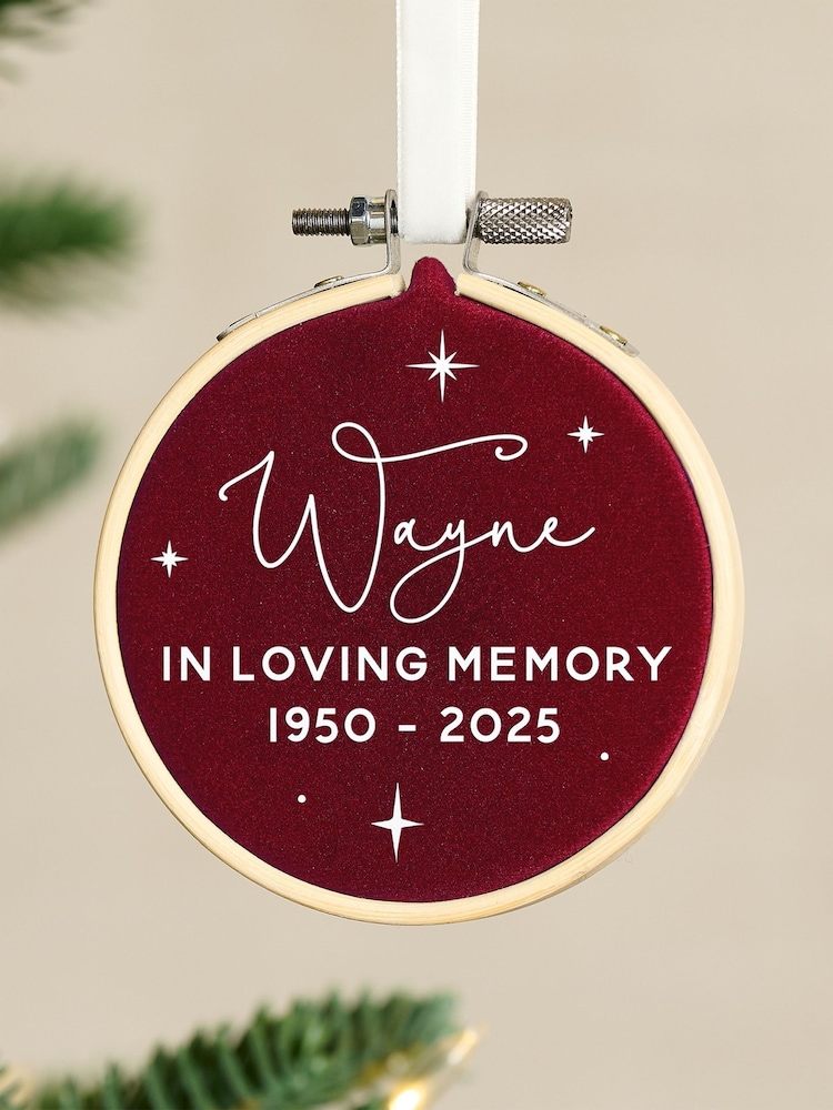 Remembrance Velvet Hoop Christmas Tree Decoration by No Ordinary Gift - Image 2 of 3 Remembrance Velvet Hoop Christmas Tree Decoration by No Ordinary Gift - Image 2 of 3
