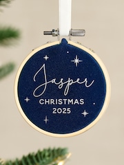First Christmas Velvet Hoop Christmas Decoration by No Ordinary Gift - Image 2 of 3