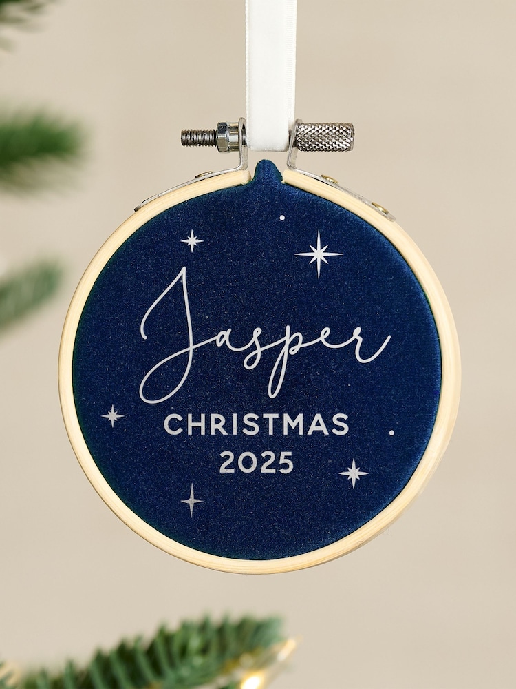 First Christmas Velvet Hoop Christmas Decoration by No Ordinary Gift - Image 2 of 3