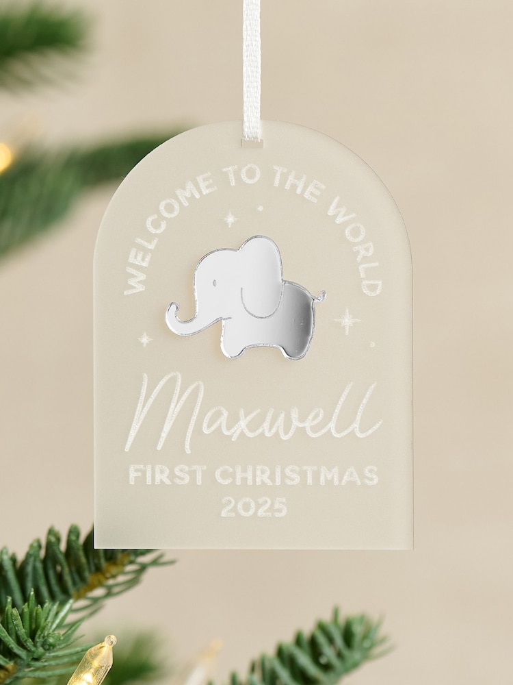 First Christmas Decoration with Metallic Elephant by No Ordinary Gift - Image 3 of 3