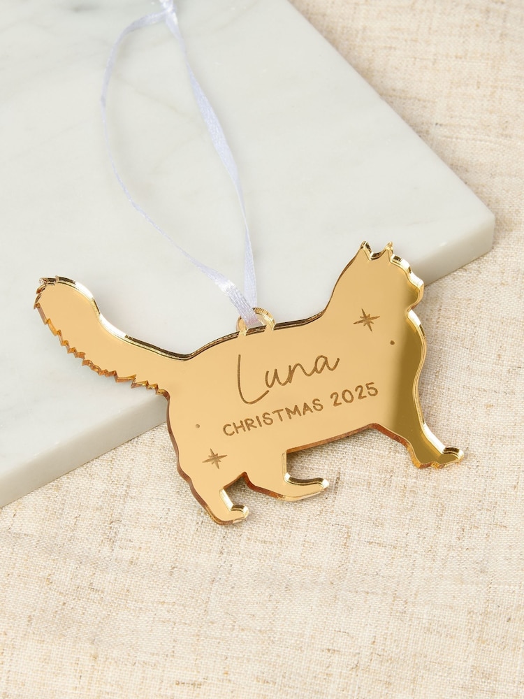 Cat Silhouette Christmas Decoration by No Ordinary Gift - Image 1 of 5
