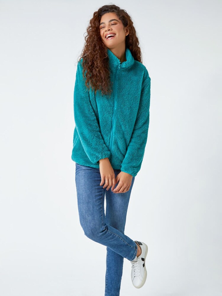 Roman Green Soft Sherpa Fleece Jacket - Image 5 of 5 Roman Green Soft Sherpa Fleece Jacket - Image 5 of 5