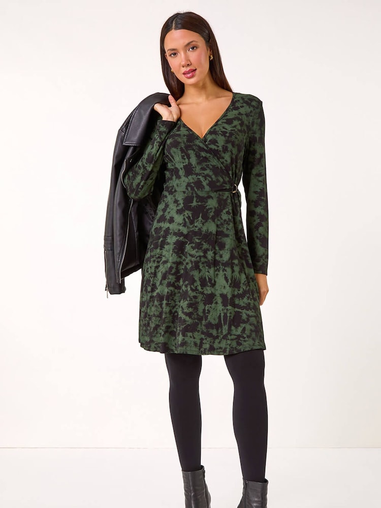 Roman Tie Dye Wrap Detail Stretch Dress - Slika 1 iz 5