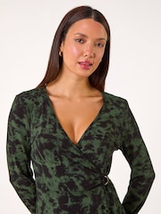 Roman Tie Dye Wrap Detail Stretch Dress - Slika 2 iz 5