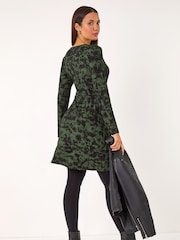 Roman Tie Dye Wrap Detail Stretch Dress - Slika 4 iz 5
