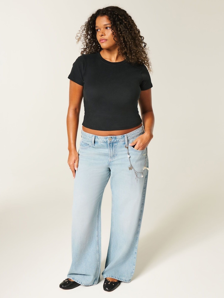Hollister Blue Low Rise Baggy Jeans - Image 1 of 4