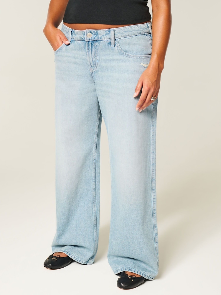 Hollister Blue Low Rise Baggy Jeans - Image 2 of 4