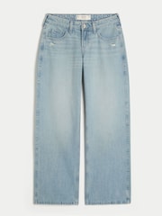 Hollister Blue Low Rise Baggy Jeans - Image 4 of 4