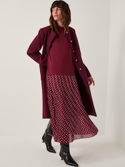 Monsoon Red Senya Polka Dot Midi T-Shirt Dress - Image 4 of 5