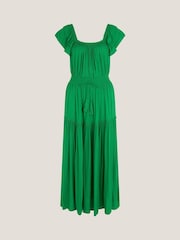 Monsoon Green Isabela Square Neck Midi Dress - Image 5 of 5