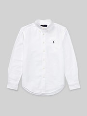 Polo Ralph Lauren White Oxford Logo Shirt - Image 1 of 3