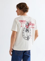 Wrangler White Vintage Backprint Graphic T-Shirt - Image 2 of 9