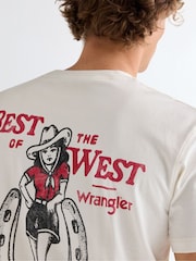 Wrangler White Vintage Backprint Graphic T-Shirt - Image 5 of 9