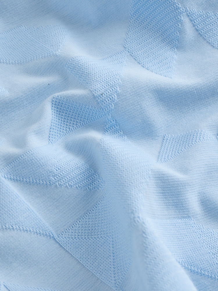 Blue Graphic Football Polo Shirt - Image 7 of 7