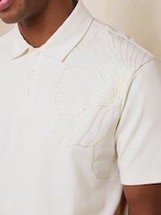 White Short Sleeve Polo Shirt - Image 5 of 9