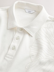 White Short Sleeve Polo Shirt - Image 8 of 9