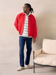 White Horizontal Striped Polo Shirt - Image 2 of 7