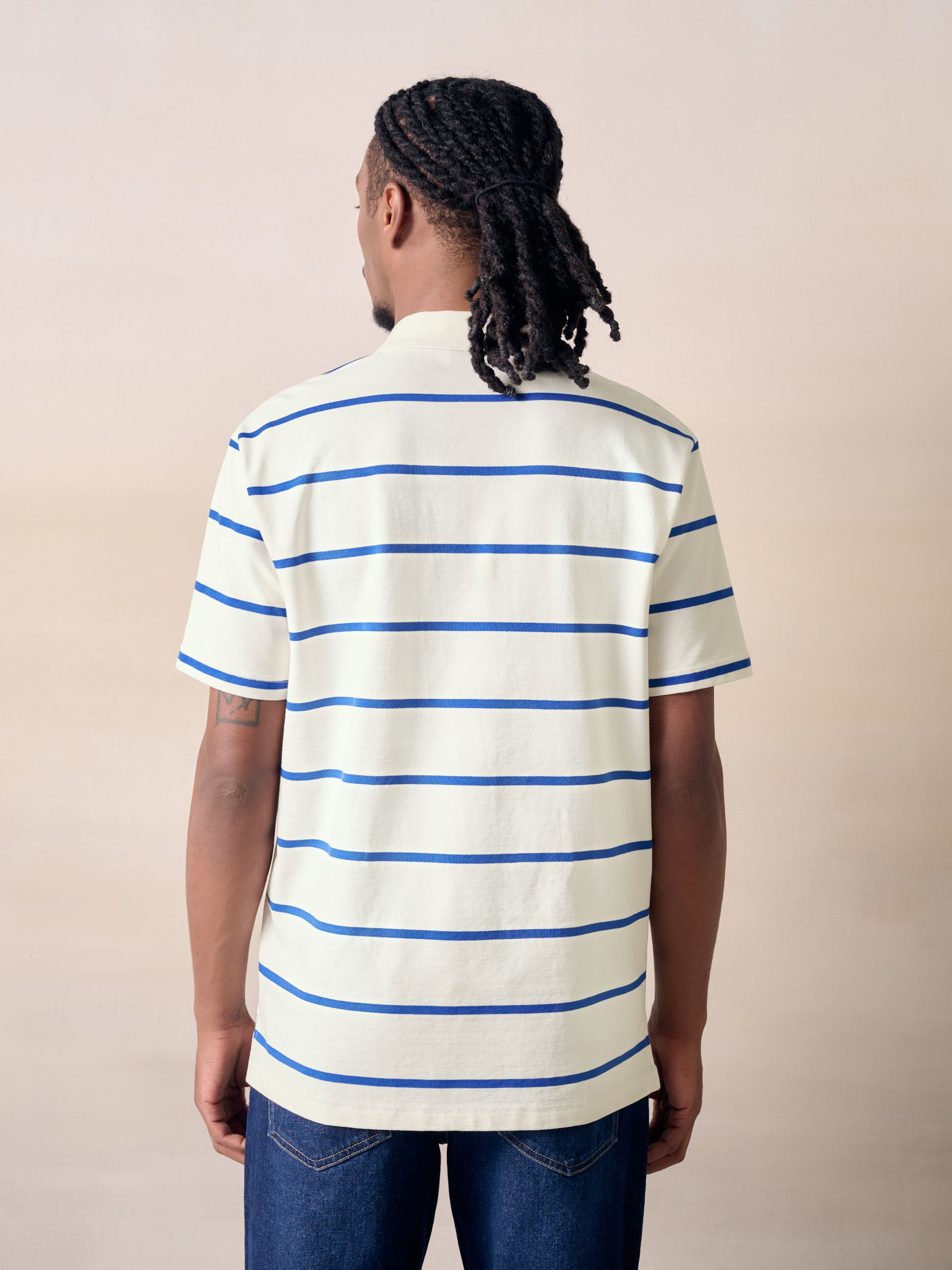 Buy White Horizontal Striped Polo Shirt from Next USA