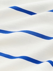 White Horizontal Striped Polo Shirt - Image 7 of 7