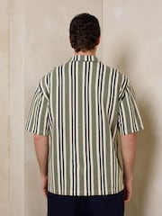 Green/White Vertical Stripe Polo Shirt - Image 3 of 8