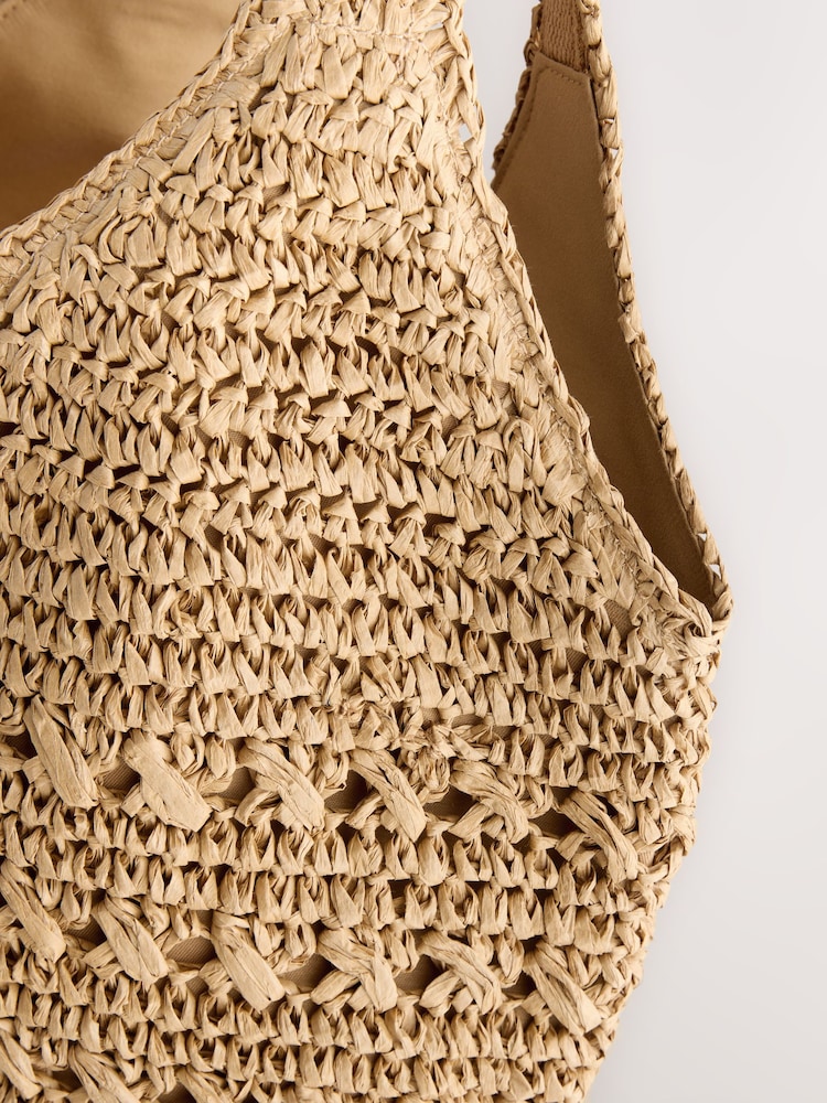Natural Raffia Effect Charm Shopper Bag - Image 9 of 9