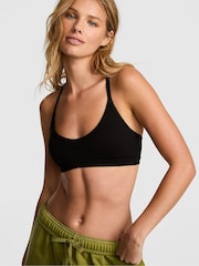Victoria's Secret Pink Black Cotton Sports Bra - Image 1 of 2