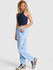Victoria's Secret PINK Blue Dancer Cuffed Fleece Joggers - Image 1 of 2