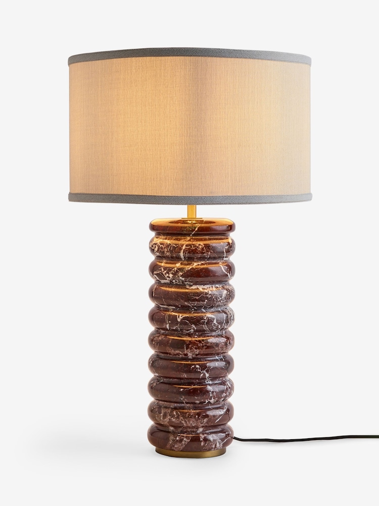 Red N. Premium Marble Highclere Large Table Lamp - Image 7 of 7 Red N. Premium Marble Highclere Large Table Lamp - Image 7 of 7