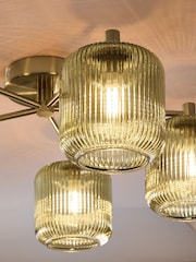 Green Ryker 5 Light Flush Ceiling Light Fitting - Image 3 of 5