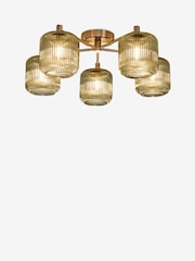 Green Ryker 5 Light Flush Ceiling Light Fitting - Image 5 of 5
