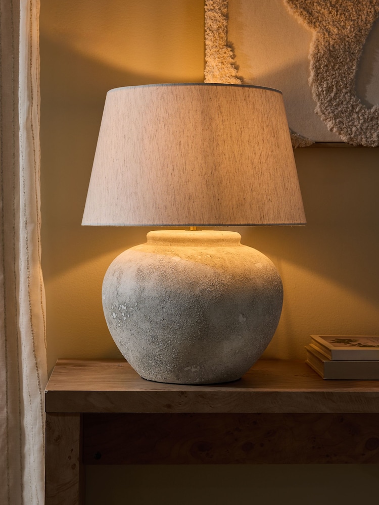 Ivory Newton Large Large Table Lamp - Image 1 of 5