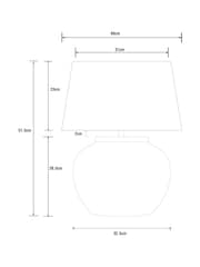 Ivory Newton Large Large Table Lamp - Image 5 of 5