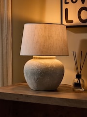 Ivory Newton Large Small Table Lamp - Image 1 of 5