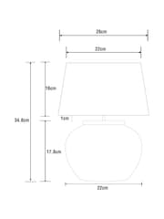 Ivory Newton Large Small Table Lamp - Image 5 of 5