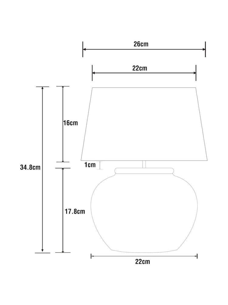 Ivory Newton Large Small Table Lamp - Image 5 of 5