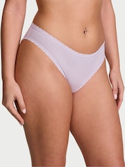 Victoria's Secret Crystal Lilac Purple Bikini Cotton Lace Trim Knickers - Image 1 of 2