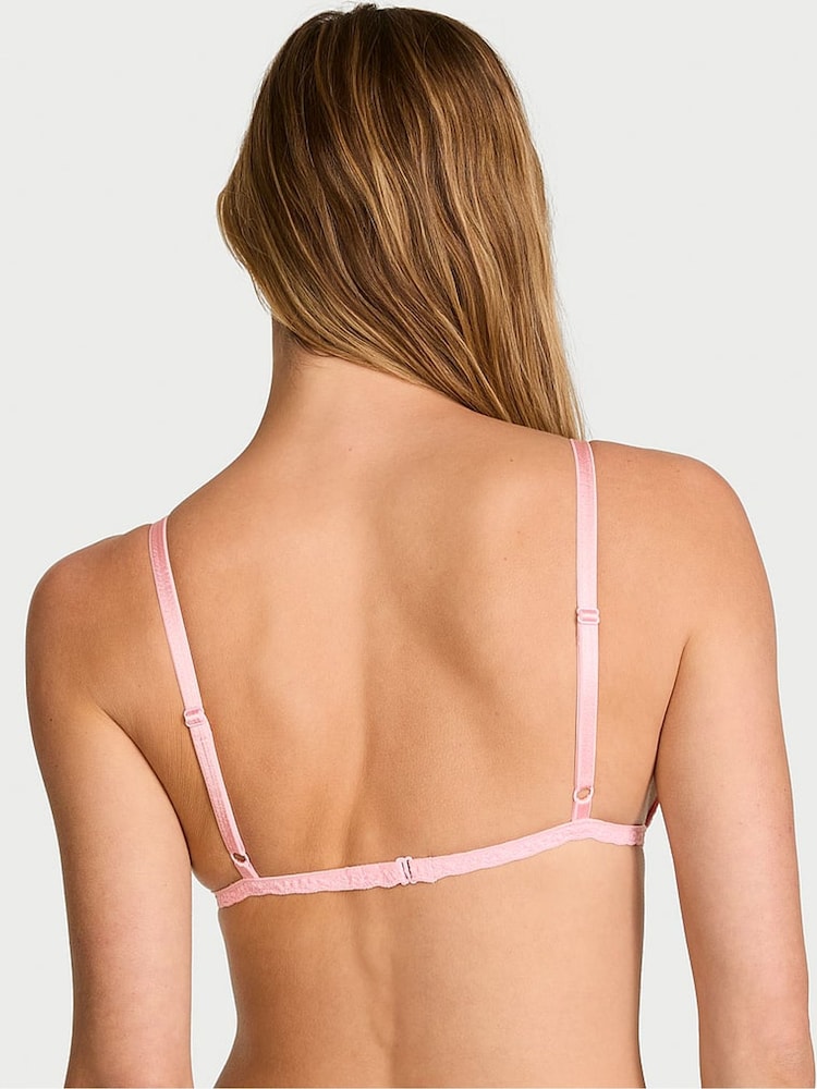 Victoria's Secret Pretty Blossom Pink Lace Triangle Bralette - Image 2 of 2