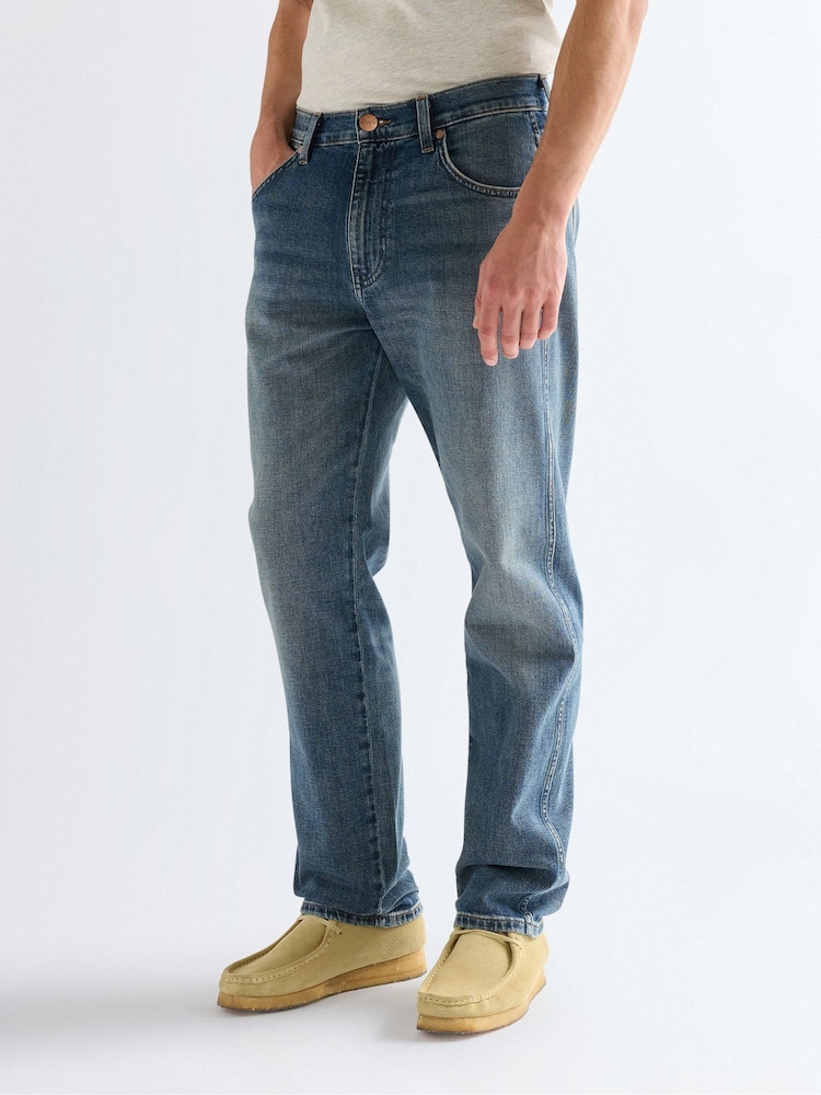 Šedá - Wrangler Frontier Straight Fit Jeans - Obrázek 1 z 8